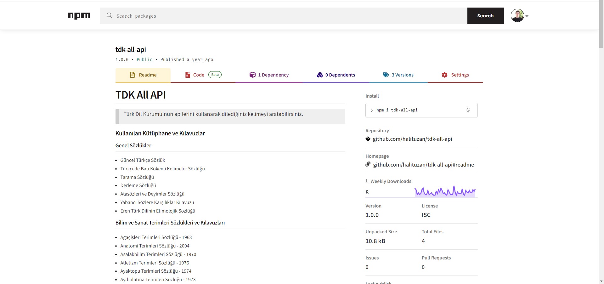 TDK All API Package